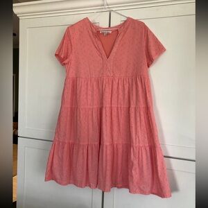 Harlow & Rose ~ Medium ~ Eyelet Pink A-Line Dress
